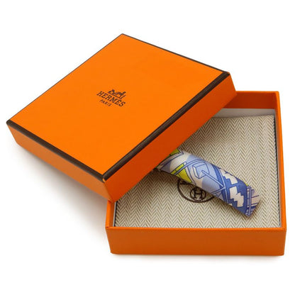 Hermes Eclipse PM Barrette Hair Clip Legend Blue White-yellow