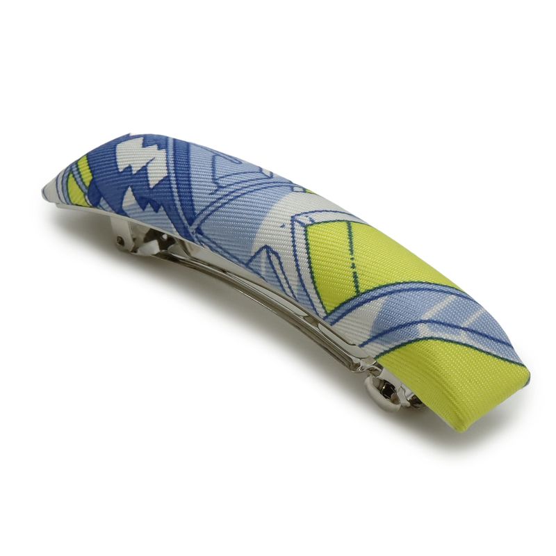 Hermes Eclipse PM Barrette Hair Clip Legend Blue White-yellow