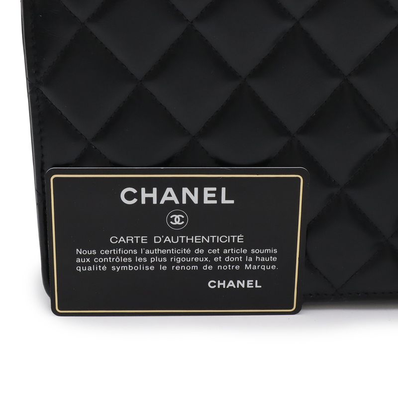 Chanel CC Logo Quilted Makeup Pouch Case Clutch