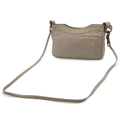 Balenciaga the Hip Shoulder Bag Pochette Crossbody 2-Way Clutch Leather Greige