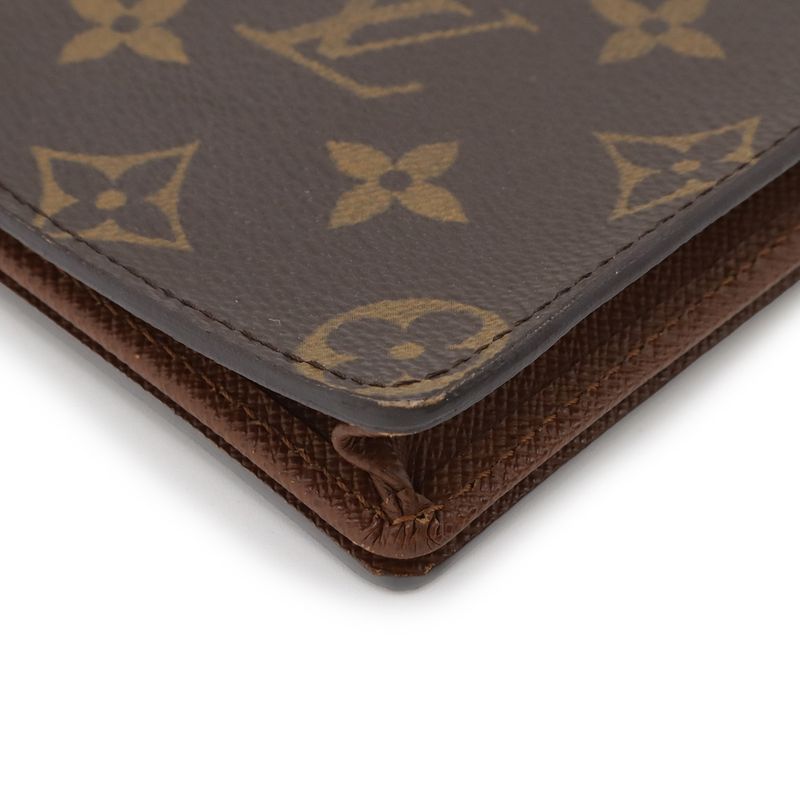 Louis Vuitton Monogram Card Holder Credit Circle Long Bill Bifold Wallet
