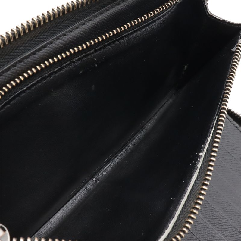 Louis Vuitton Monogram Eclipse Zippy Wallet Vertical Zip Around Black Gray