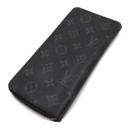 Louis Vuitton Monogram Eclipse Zippy Wallet Vertical Zip Around Black Gray