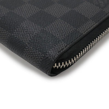 Louis Vuitton Damier Graphite Zippy Wallet Vertical Zip Around Black Gray