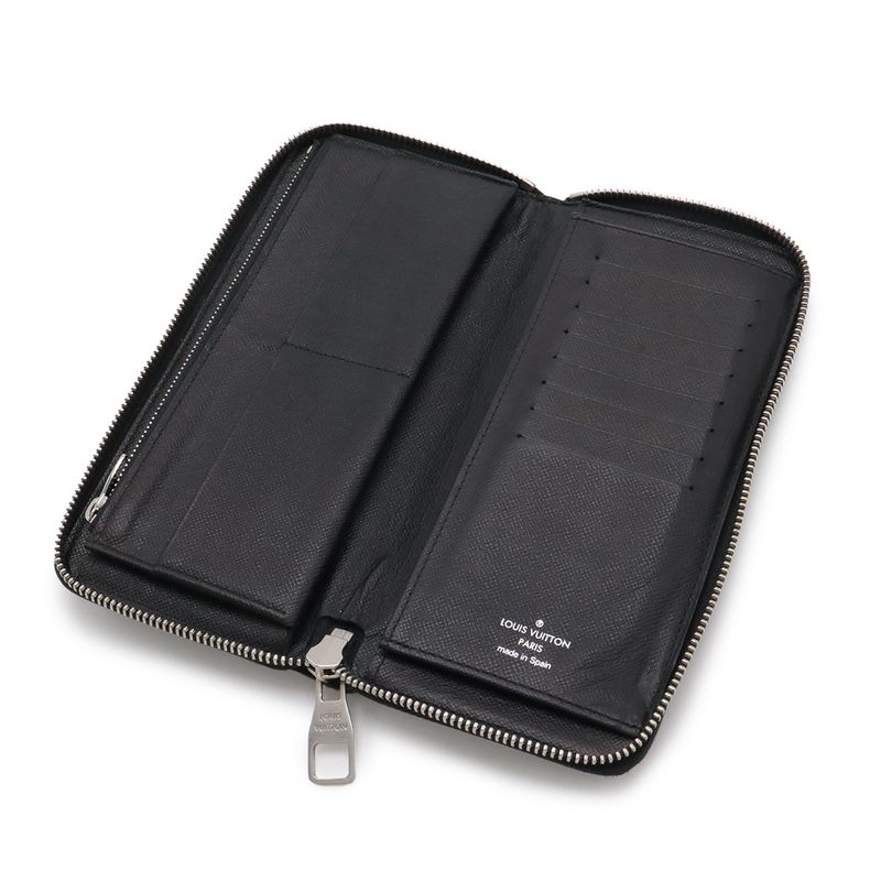 Louis Vuitton Damier Graphite Zippy Wallet Vertical Zip Around Black Gray
