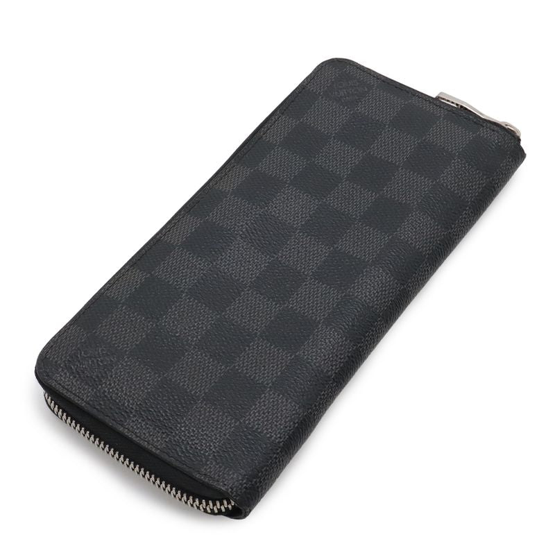 Louis Vuitton Damier Graphite Zippy Wallet Vertical Zip Around Black Gray