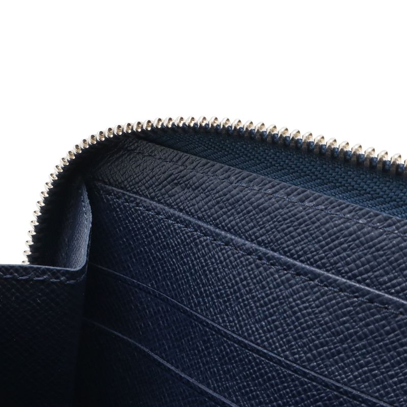 Louis Vuitton Epi Zippy Wallet Zip Around Andy Gobble Navy