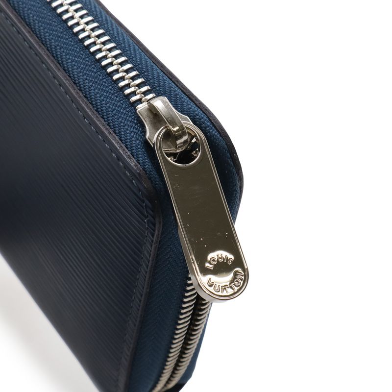 Louis Vuitton Epi Zippy Wallet Zip Around Andy Gobble Navy