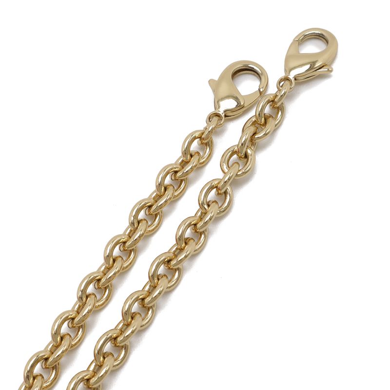 Fendi Chain Shoulder Bag Pochette 2-Way Clutch Leather Coral Pink Gold