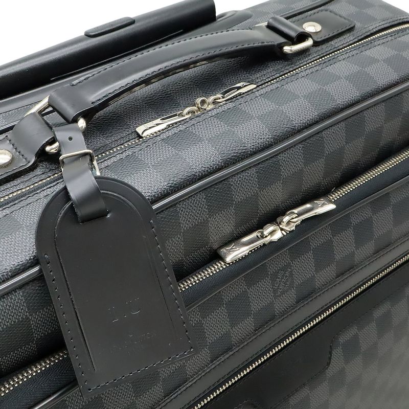Louis Vuitton Damier Graphite Pilot Case Travel Bag Trolley Black Gray