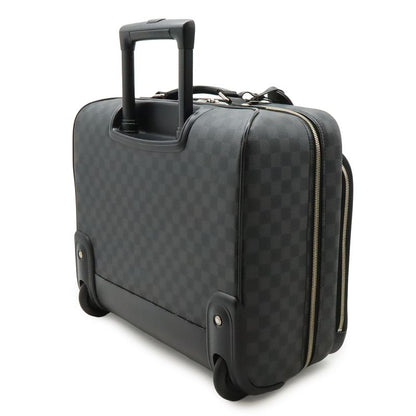 Louis Vuitton Damier Graphite Pilot Case Travel Bag Trolley Black Gray