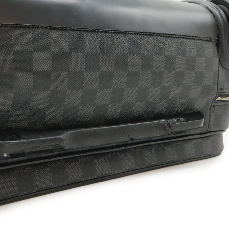 Louis Vuitton Damier Graphite Pilot Case Travel Bag Trolley Black Gray