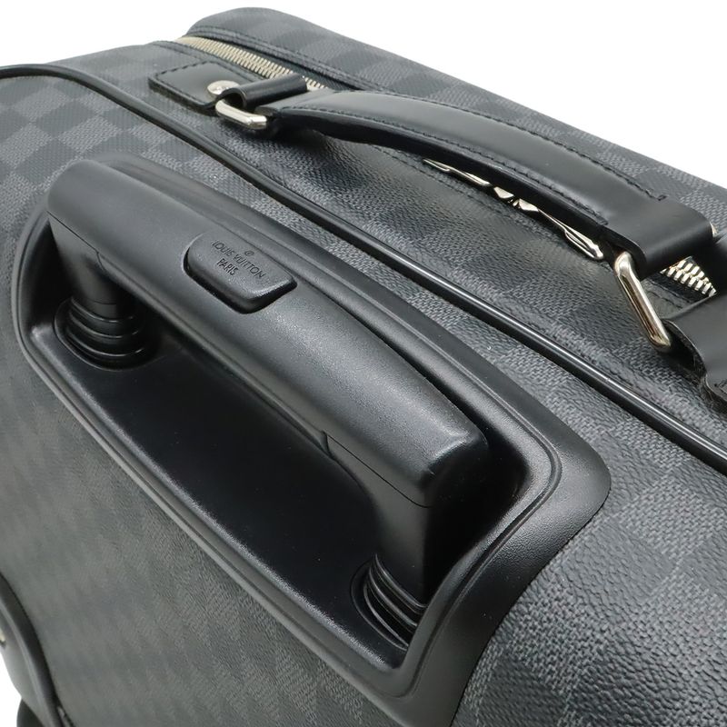 Louis Vuitton Damier Graphite Pilot Case Travel Bag Trolley Black Gray