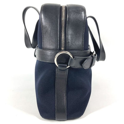 Hermes Handbag Etribel Doc Canvas Leather Black