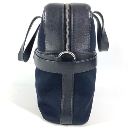 Hermes Handbag Etribel Doc Canvas Leather Black