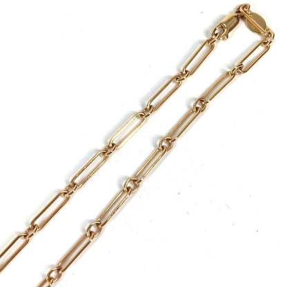 Hermes Necklace Chain Long Metal Pink Gold
