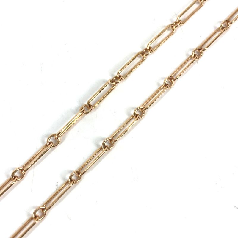 Hermes Necklace Chain Long Metal Pink Gold