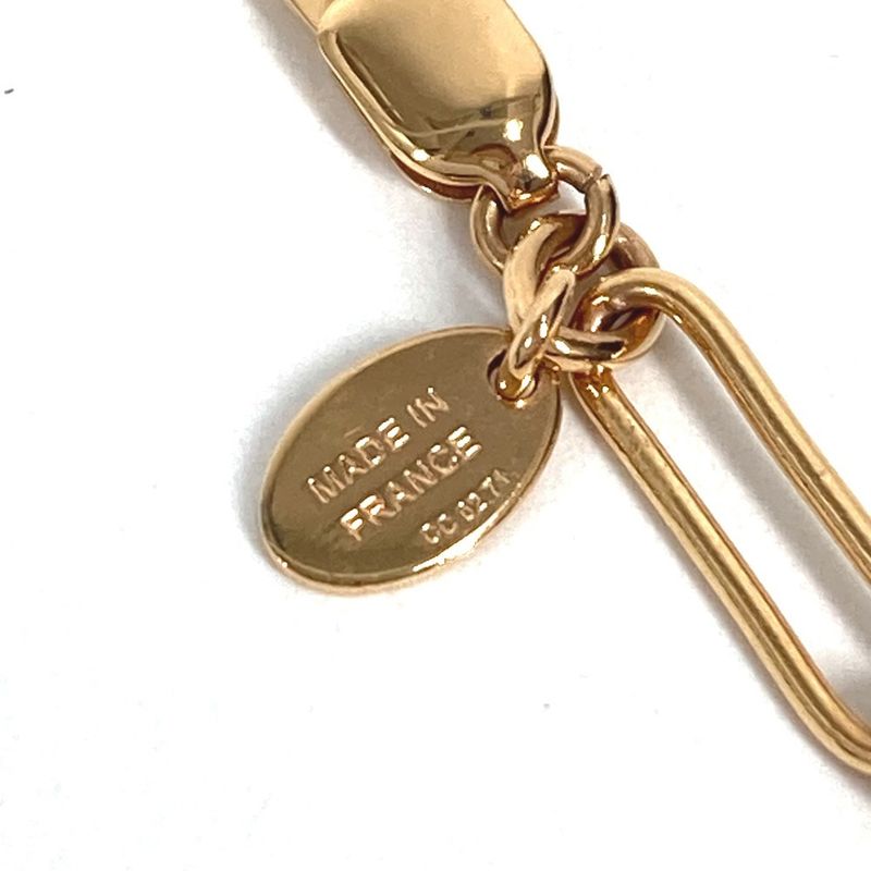 Hermes Necklace Chain Long Metal Pink Gold