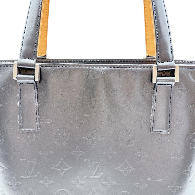 Louis Vuitton Monogram Matte Handbag Stockton Noir