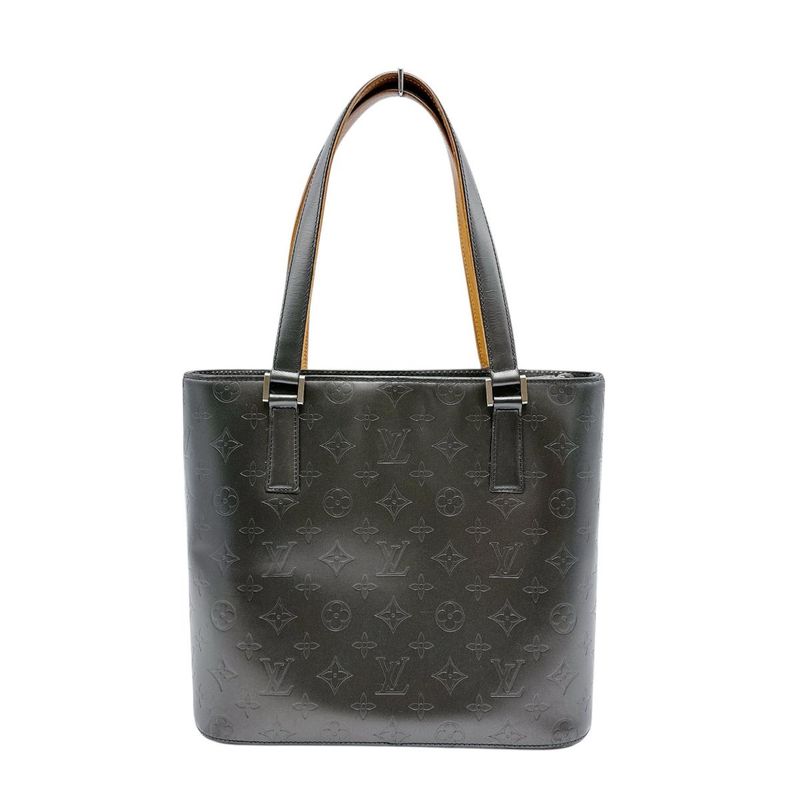 Louis Vuitton Monogram Matte Handbag Stockton Noir