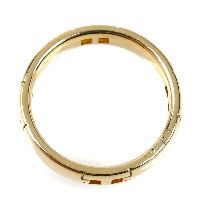 Hermes 18K Yellow Gold Hella Cles Wedding Ring Diamond 47