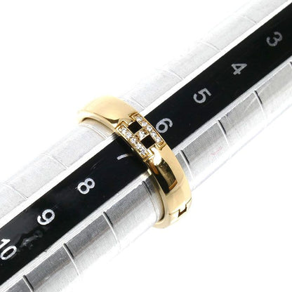 Hermes 18K Yellow Gold Hella Cles Wedding Ring Diamond 47
