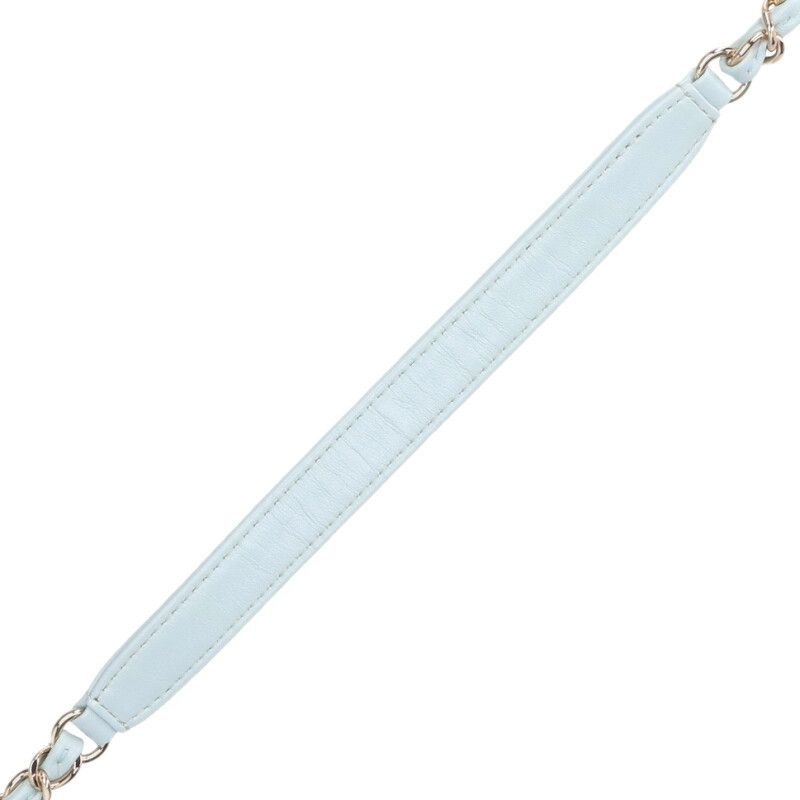 Chanel Mini Flap CC Logo Quilted Chain Shoulder Bag Light Blue
