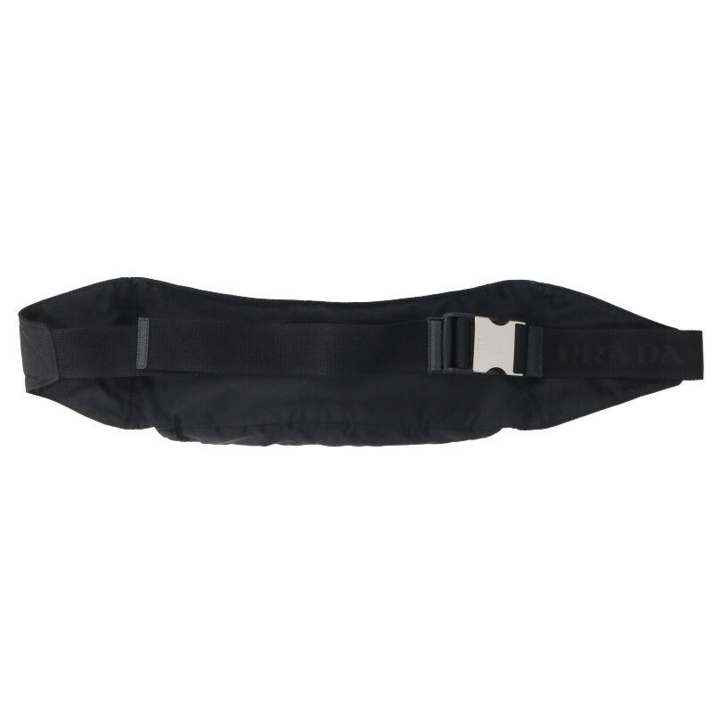 Prada Triangle Logo Plain Nylon Waist Bag