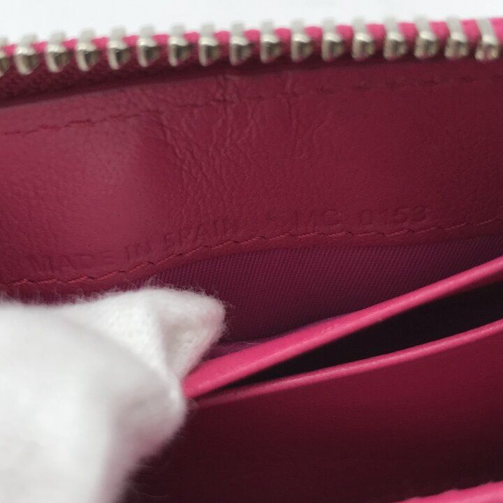 Dior Cannage Enamel Coin Case Wallet Pink
