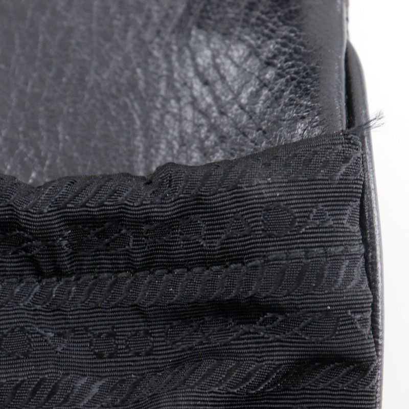 Prada Pochette Nylon Leather Black Shoulder Bag