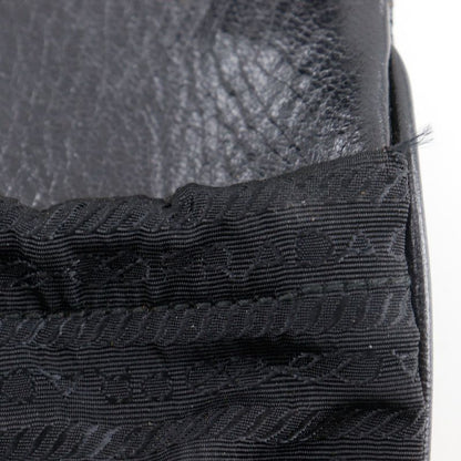 Prada Pochette Nylon Leather Black Shoulder Bag