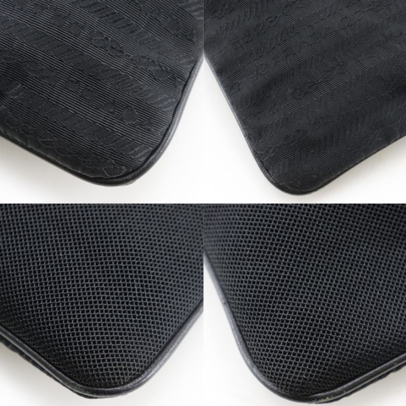 Prada Pochette Nylon Leather Black Shoulder Bag