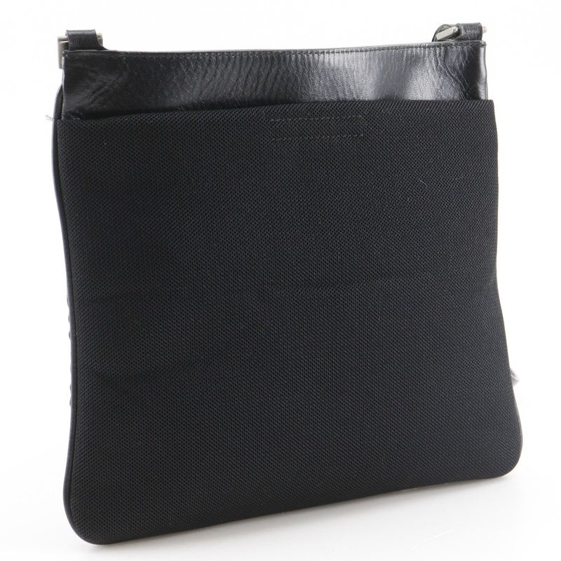 Prada Pochette Nylon Leather Black Shoulder Bag