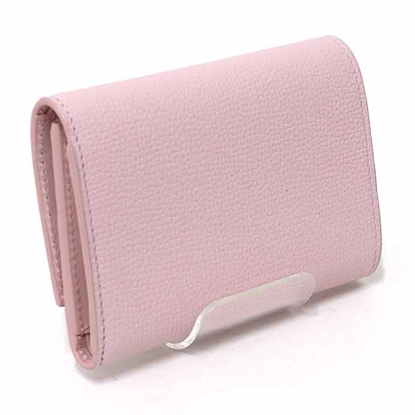 Loewe Anagram Vertical Wallet Small Trifold Pebble Grain Blossom