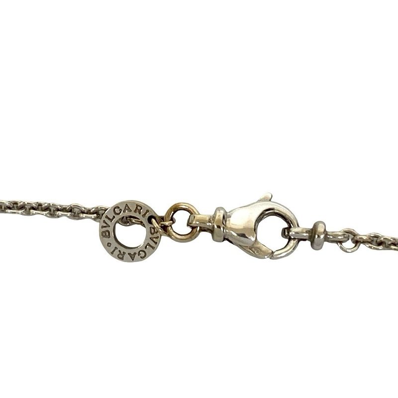 Bvlgari Leather Case Zero One Gold Logo Chain Necklace