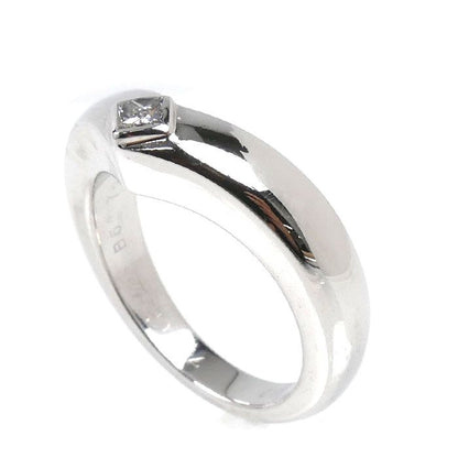Cartier 18K White Gold Triandle Diamond Ring 48