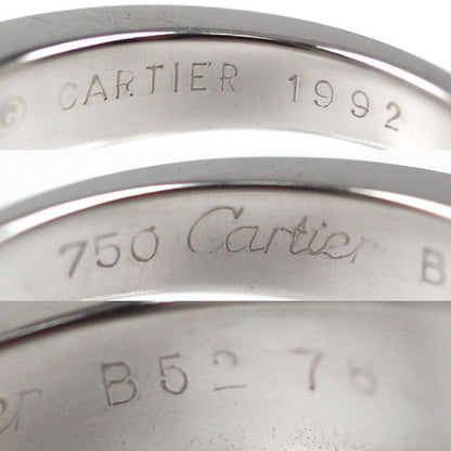 Cartier 18K White Gold Triandle Diamond Ring 48