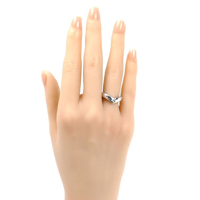 Cartier 18K White Gold Triandle Diamond Ring 48