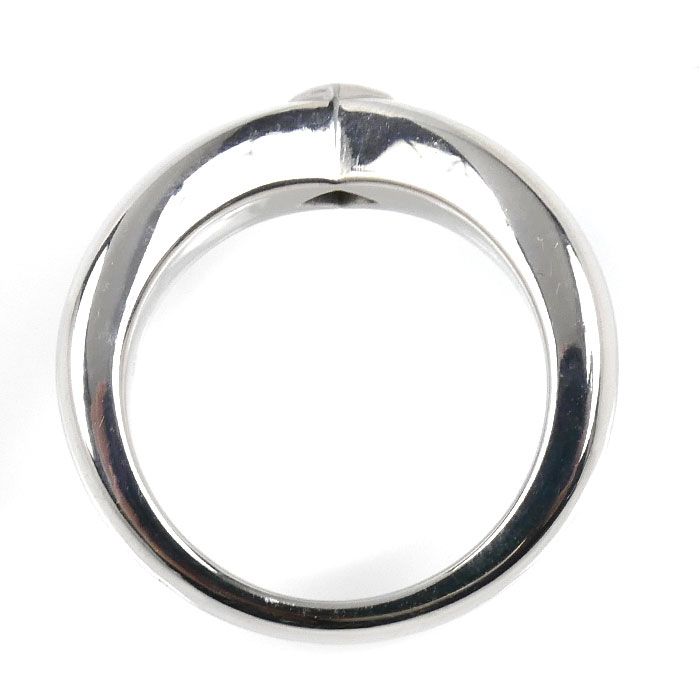 Cartier 18K White Gold Triandle Diamond Ring 48