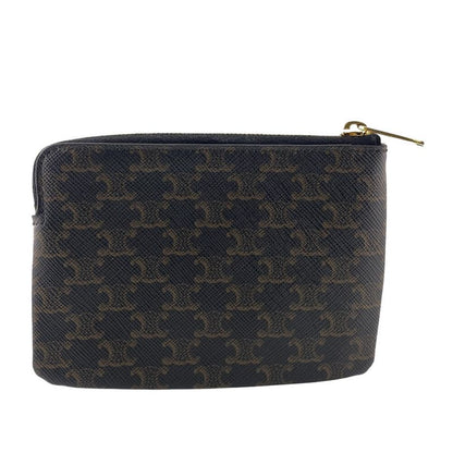 Celine Coin Pass Card Case Brown Black