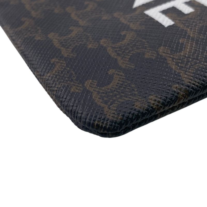 Celine Coin Pass Card Case Brown Black