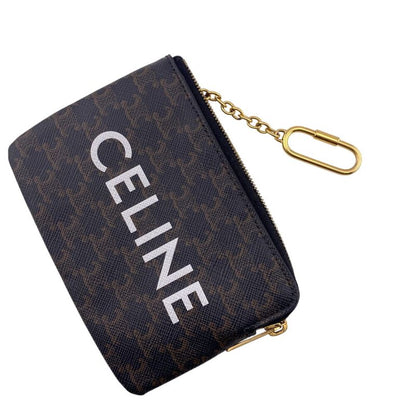 Celine Coin Pass Card Case Brown Black