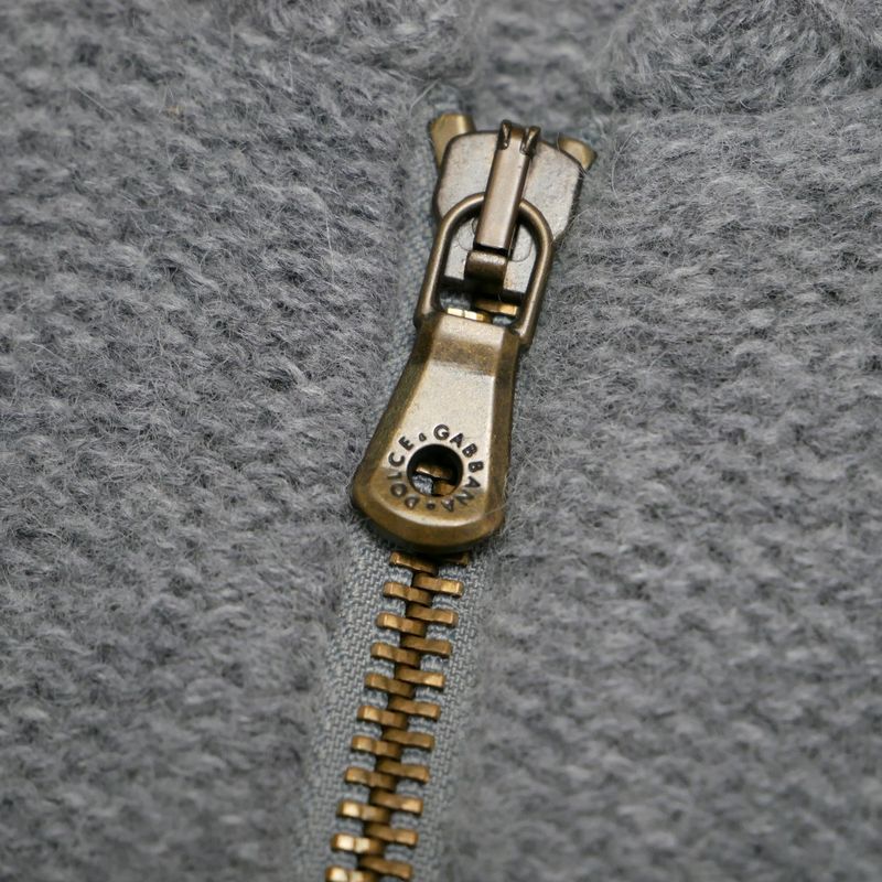 Dolce & Gabbana Knit 44 Alpaca Blend Zip Up Jacket