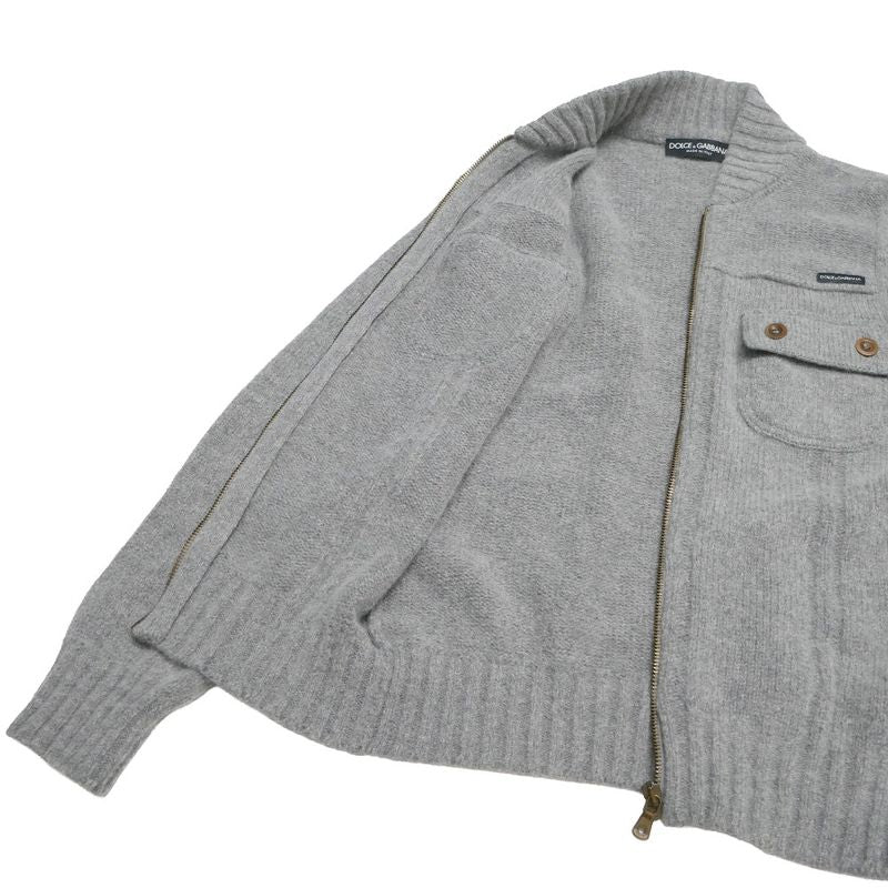 Dolce & Gabbana Knit 44 Alpaca Blend Zip Up Jacket
