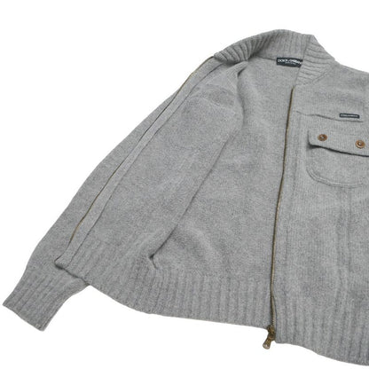Dolce & Gabbana Knit 44 Alpaca Blend Zip Up Jacket