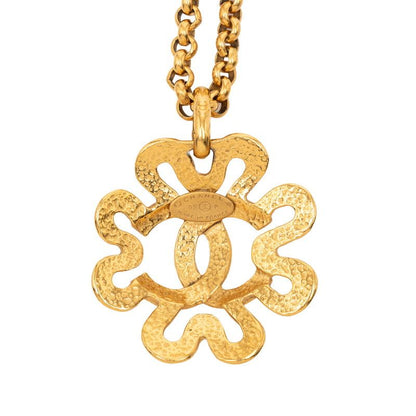 Chanel Vintage CC Logo Chain Necklace Gold Plated