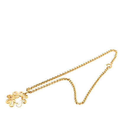 Chanel Vintage CC Logo Chain Necklace Gold Plated