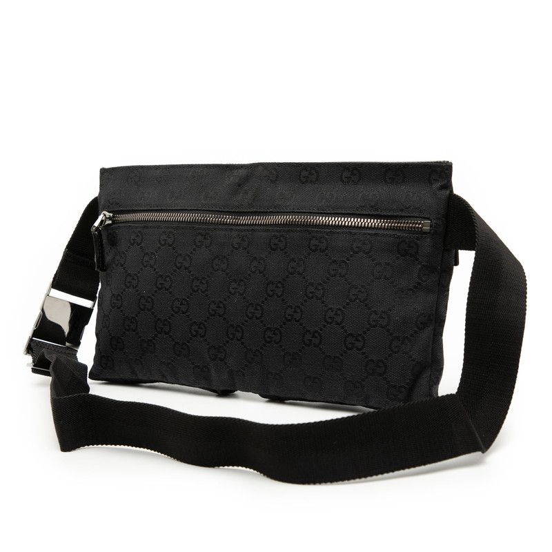 Gucci GG Canvas Black Shoulder Bag