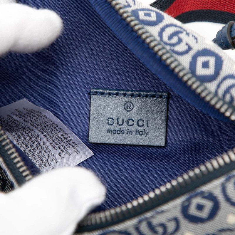 Gucci Children's Strawberry Seahorse Belt Bag Blue