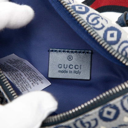 Gucci Children's Strawberry Seahorse Belt Bag Blue